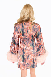 Wrapped in Feathers Mini Dress