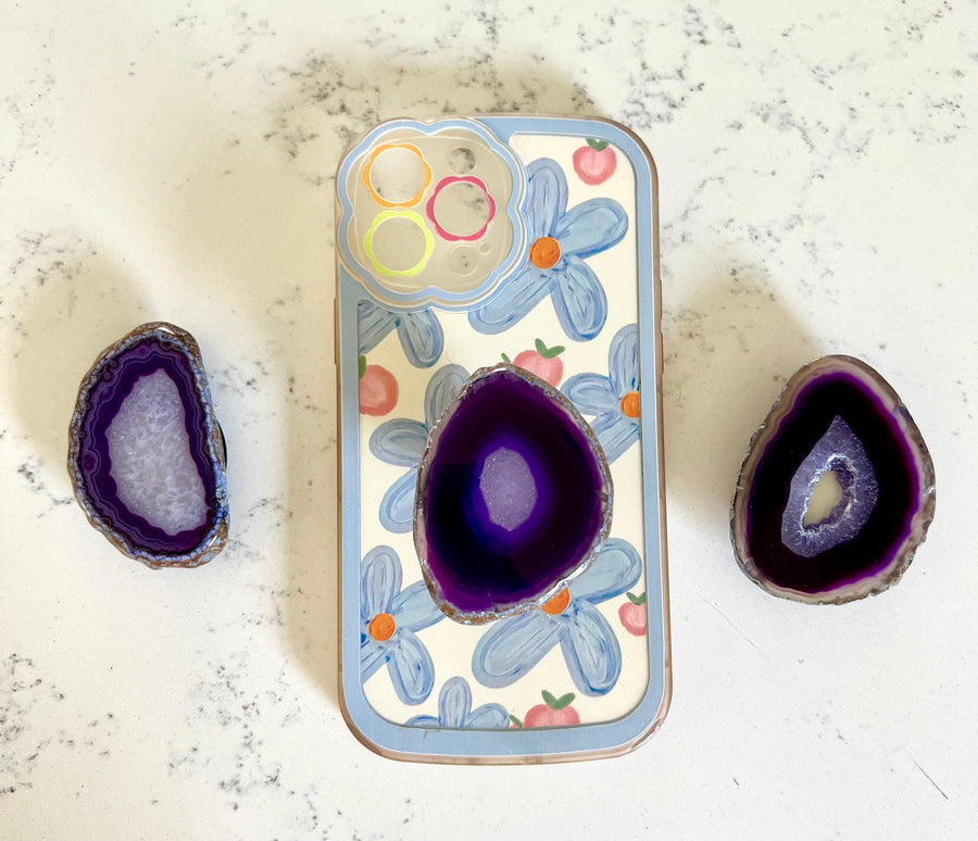 Purple Agate Phone Grip