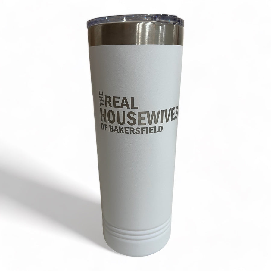 Real Housewives of Bakersfield Skinny Tumbler: White is