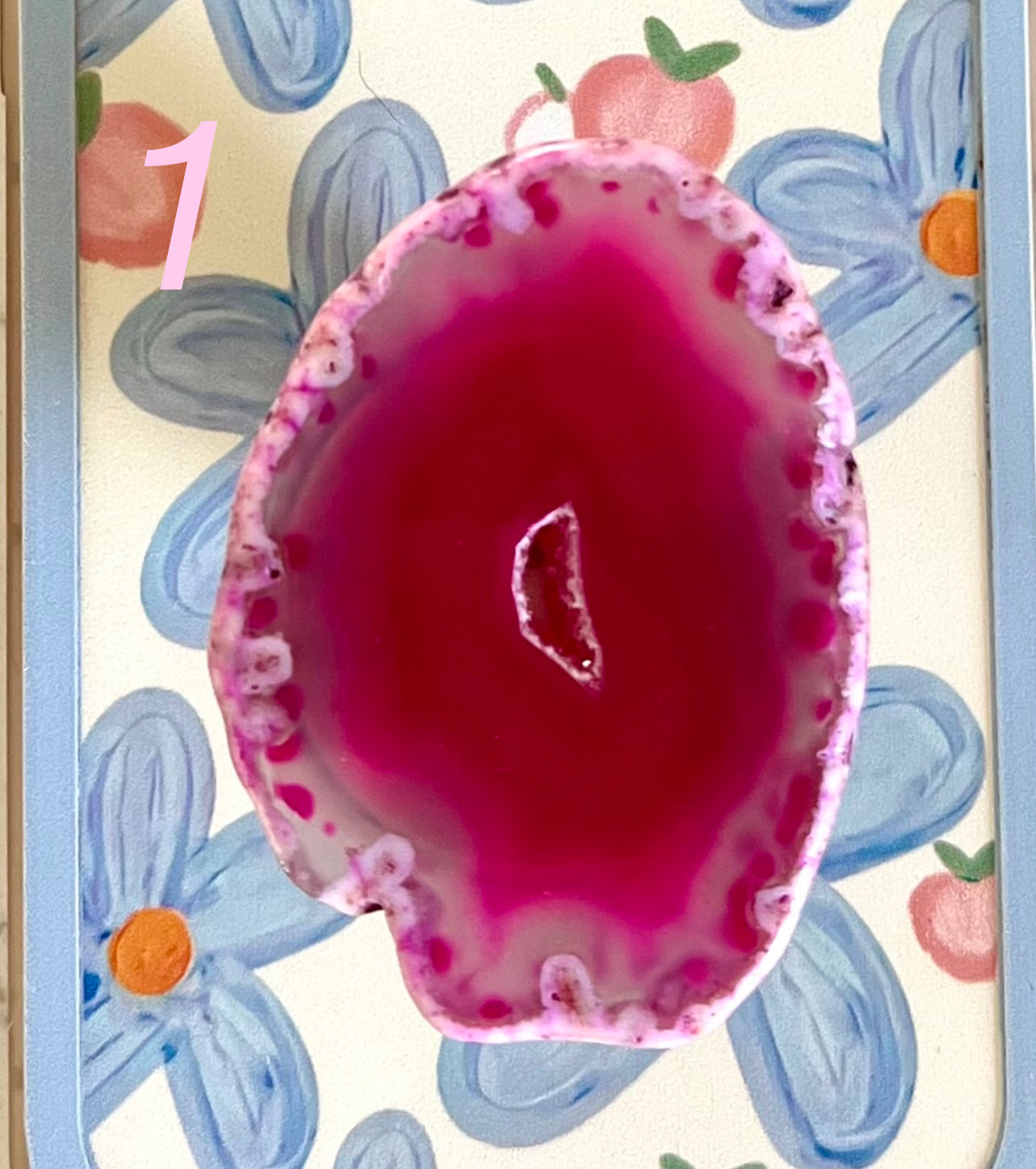 Pink Agate Phone Grip