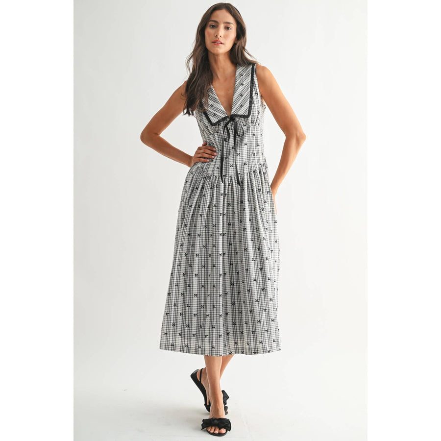 Timeless Gingham Midi Dress