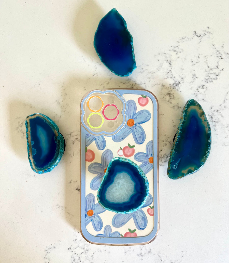 Blue Agate Phone Grip