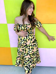 Sunny Florals - MIDI Dress