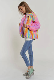 FUZZY MULTI COLOR JACKET