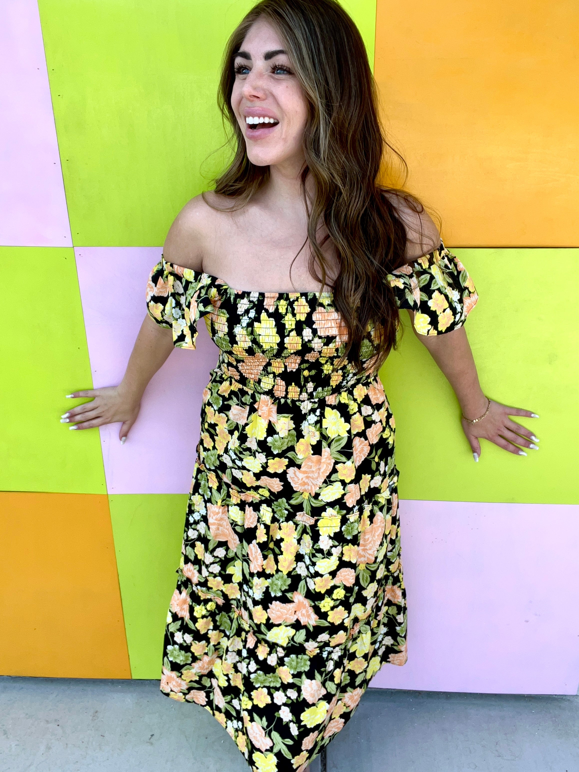 Sunny Florals - MIDI Dress