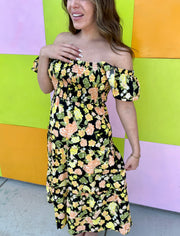 Sunny Florals - MIDI Dress