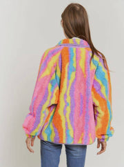 FUZZY MULTI COLOR JACKET