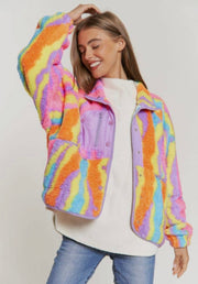 FUZZY MULTI COLOR JACKET