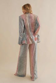 Ombre Sequin Power Suit