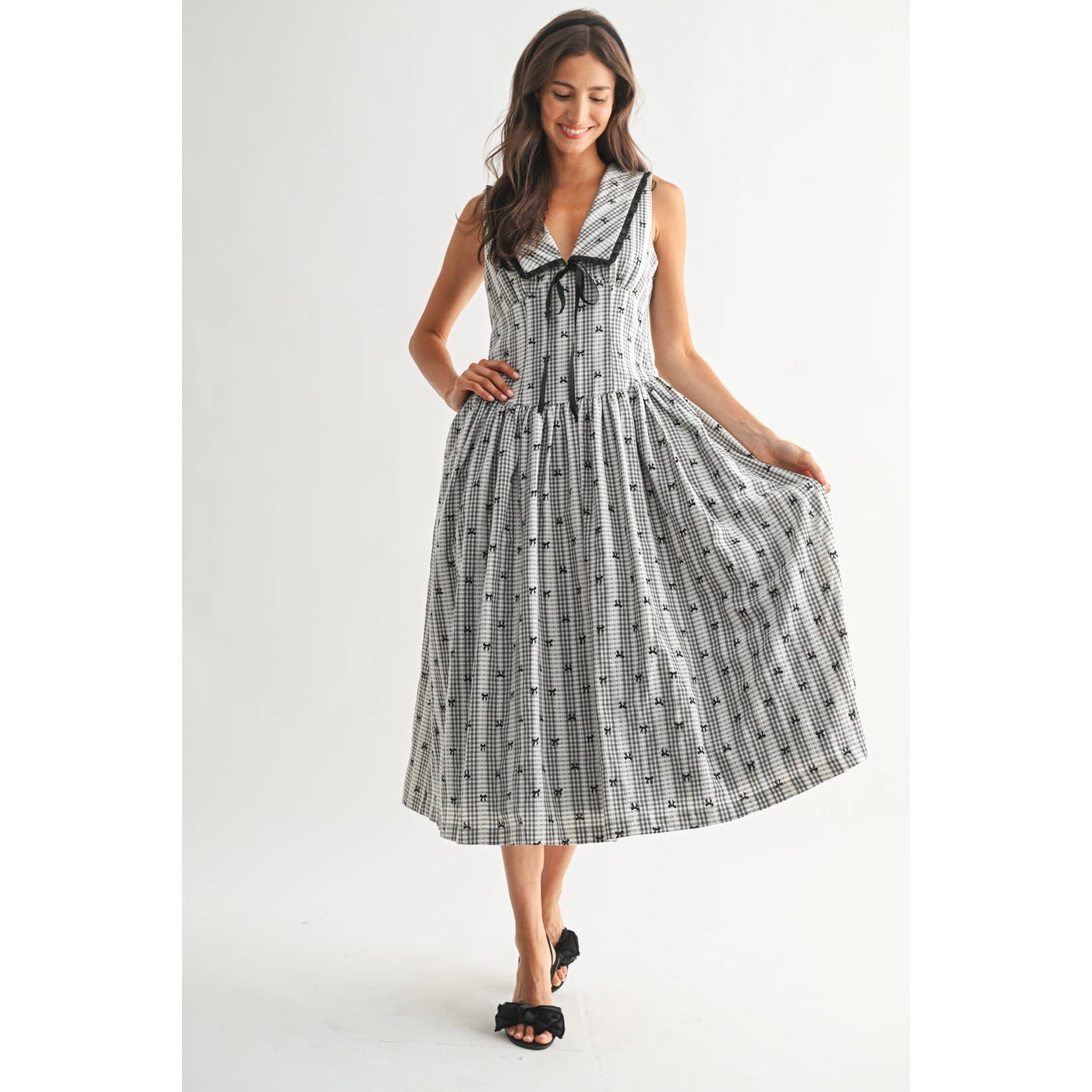 Timeless Gingham Midi Dress