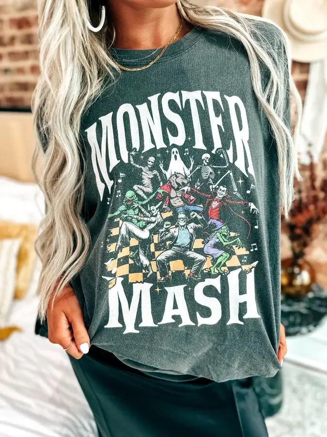 Monster Mash Halloween Graphic Shirt