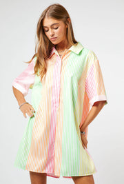 Neon Stripes Romper