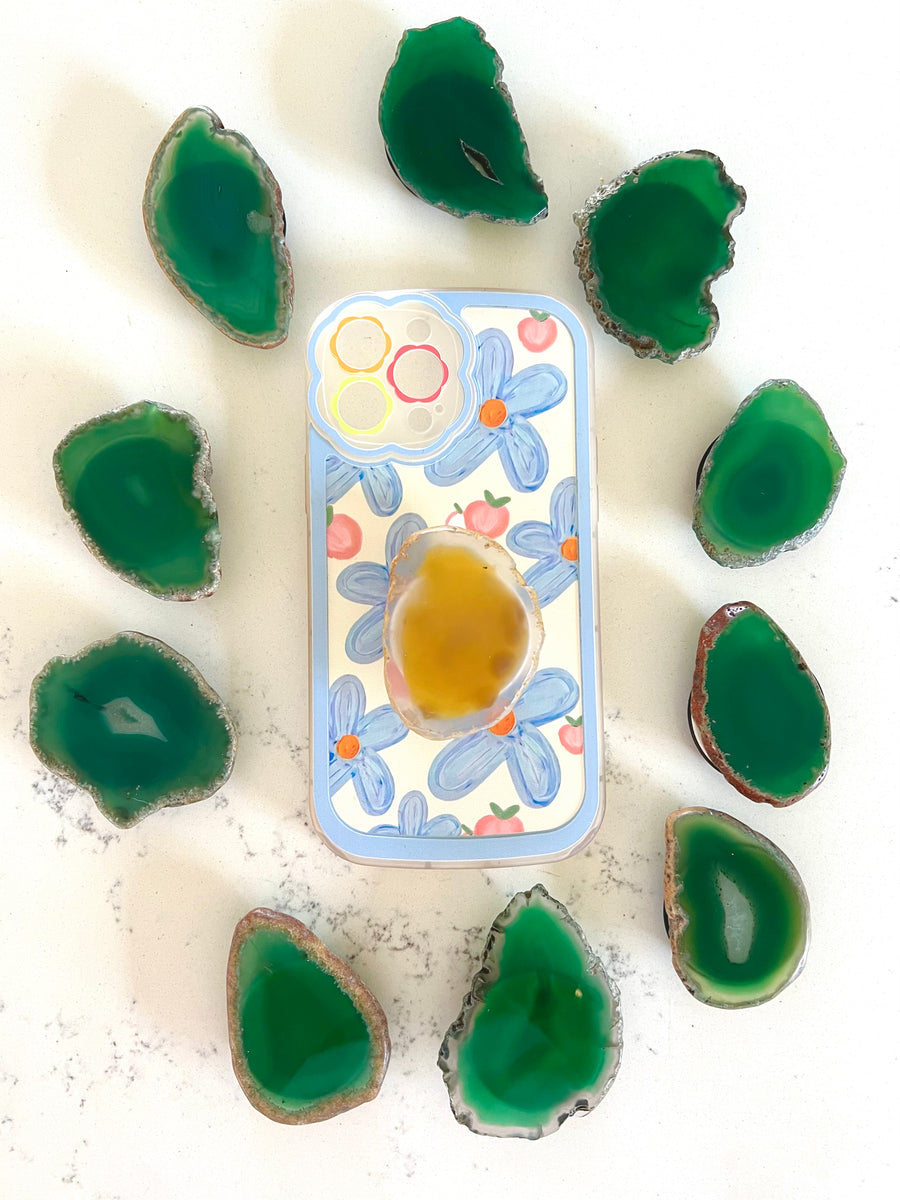 Green Agate Phone Grip