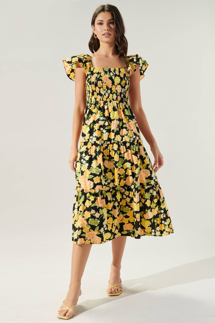 Sunny Florals - MIDI Dress