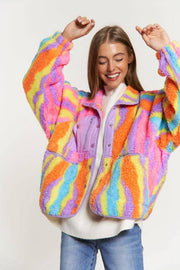 FUZZY MULTI COLOR JACKET