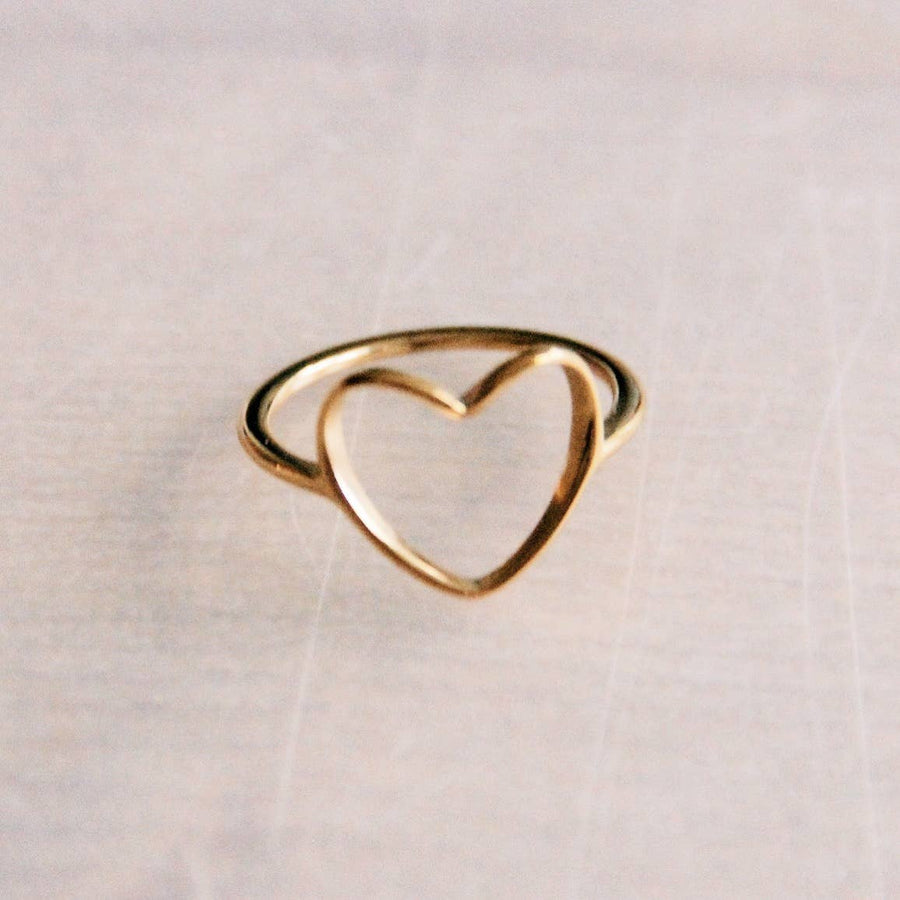 Open Heart Ring- Gold