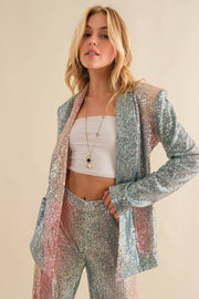 Ombre Sequin Power Suit