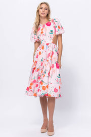 Bubblegum Florals - MIDI Dress