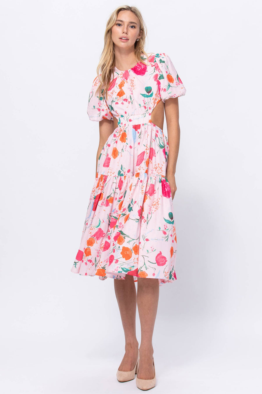 Bubblegum Florals - MIDI Dress