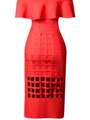 Little Red cutout Midi Dress