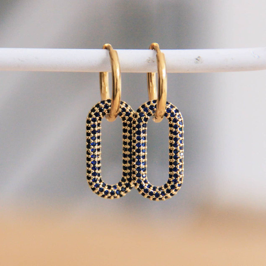 Black & Gold Links - Earrings