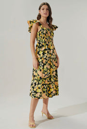 Sunny Florals - MIDI Dress