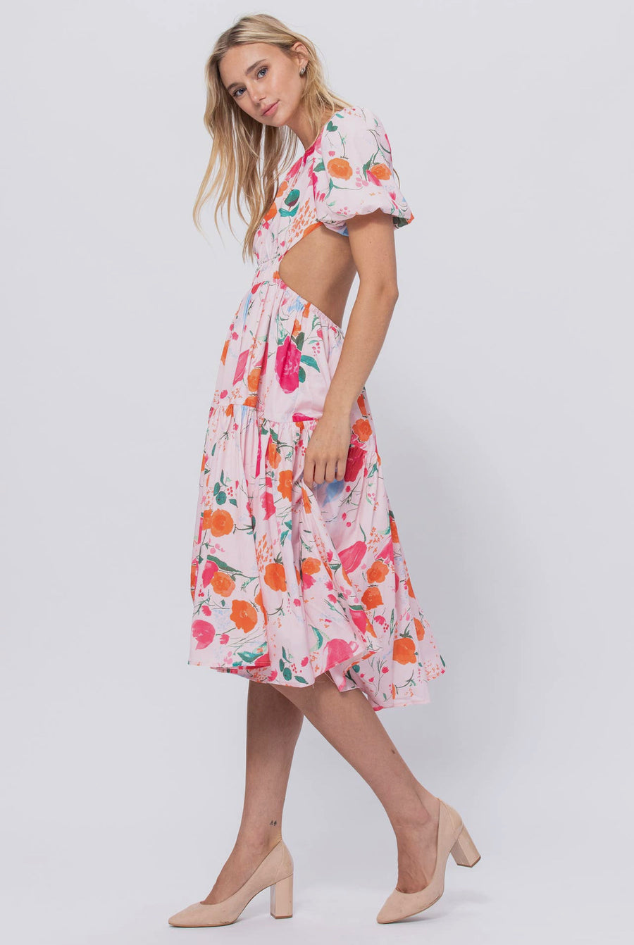 Bubblegum Florals - MIDI Dress