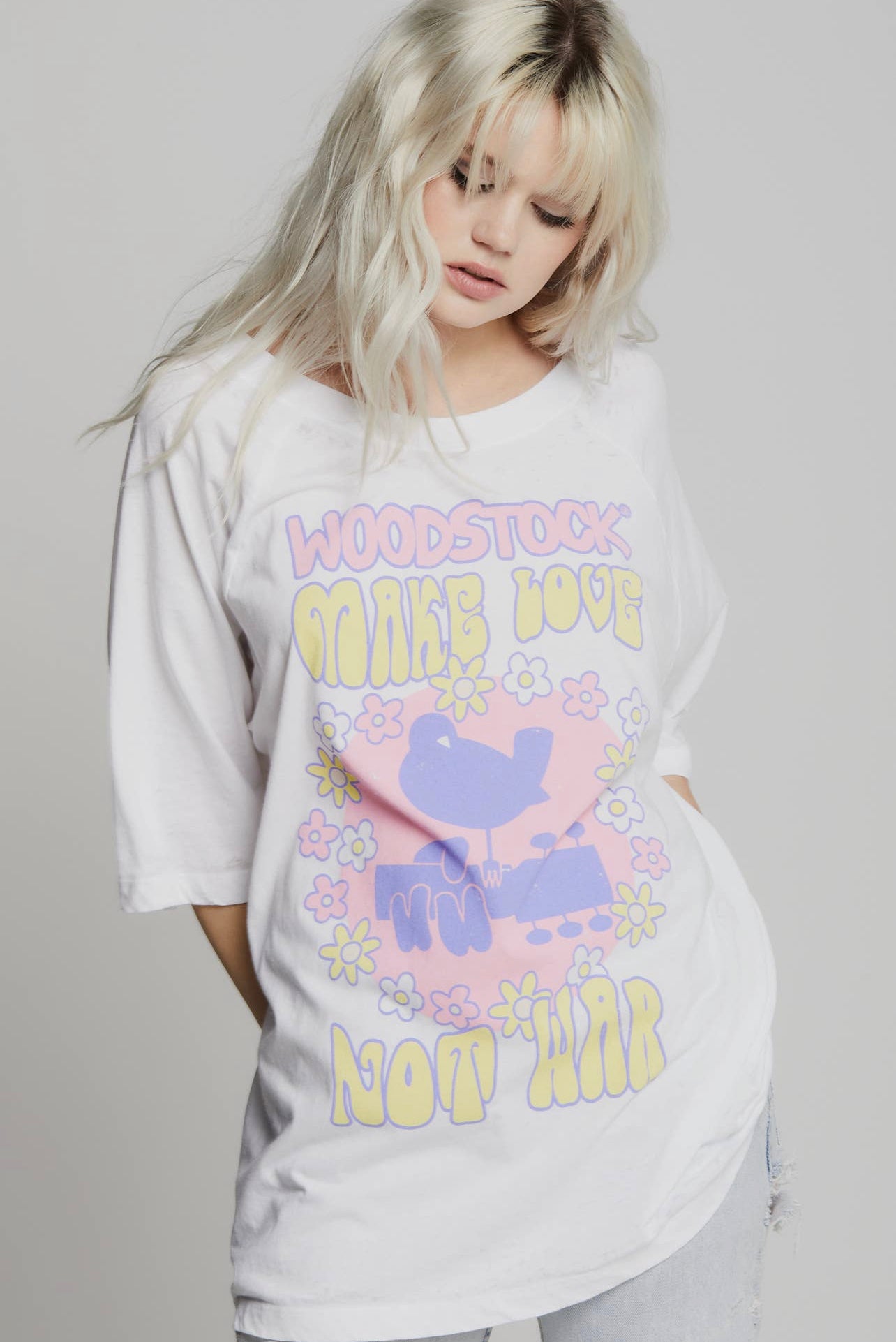 Woodstock Make Love Not War Graphic TShirt